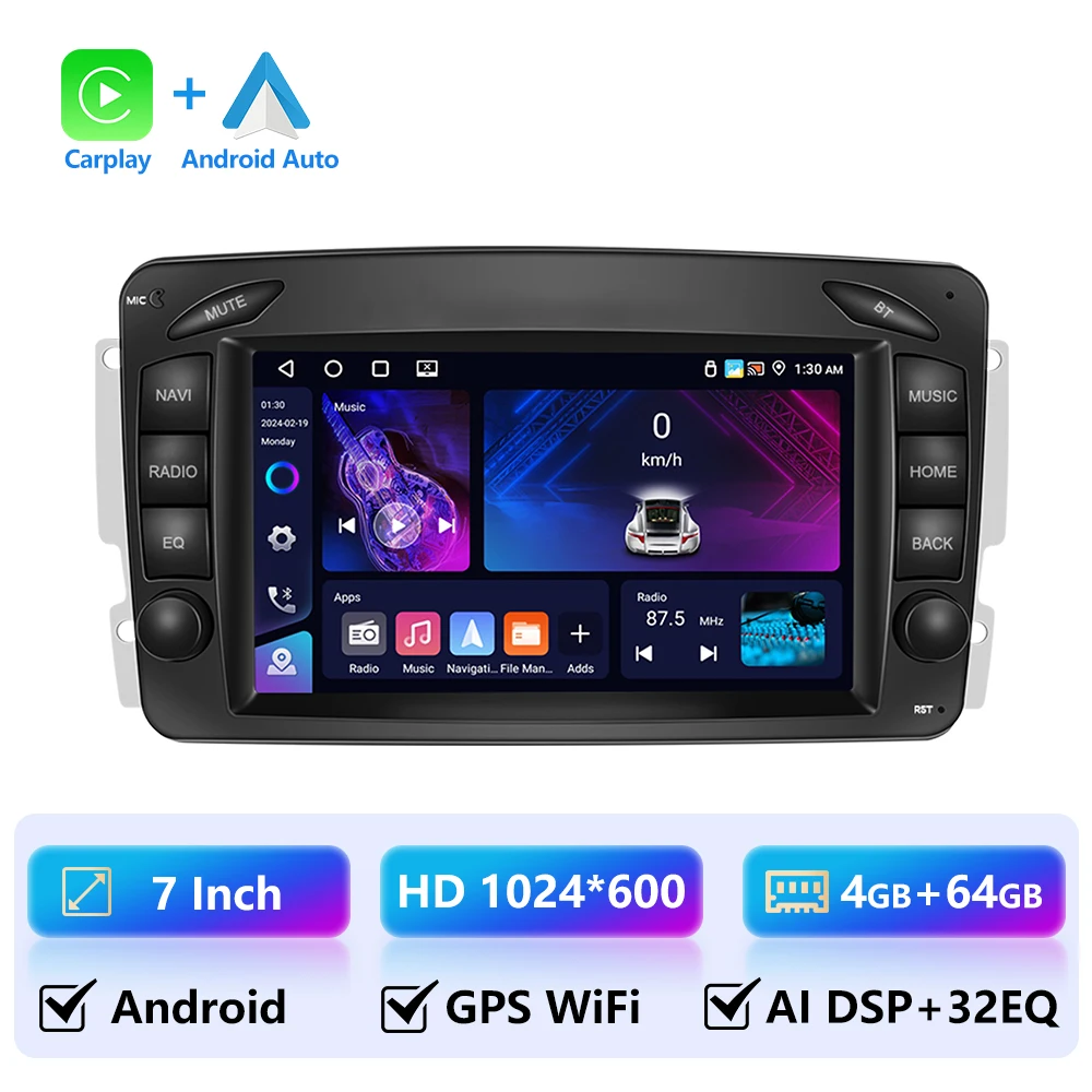 LeeKooLuu 4G Ram Android Autoradio Voor Mercedes Benz CLK W209 C209 W168 W203 W463 Vito Viano 1998-2006 Carplay GPS Stereo WIFI