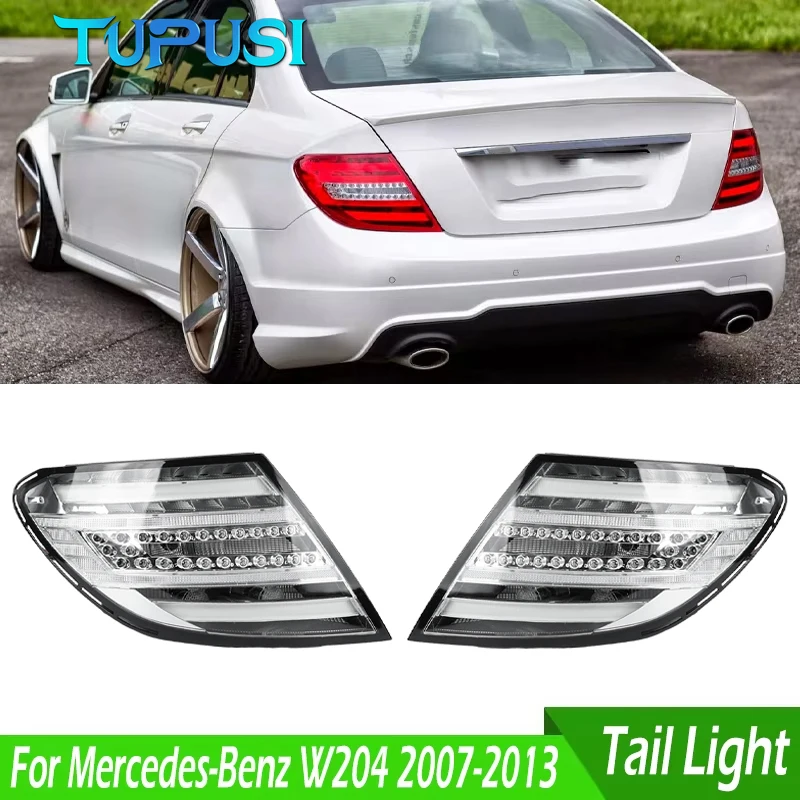 

For Mercedes-Benz C-Class W204 C180 C200 C220 2011-2014 Upgraded LED Taillights Tail Light Brake Light Driving Light Assembly