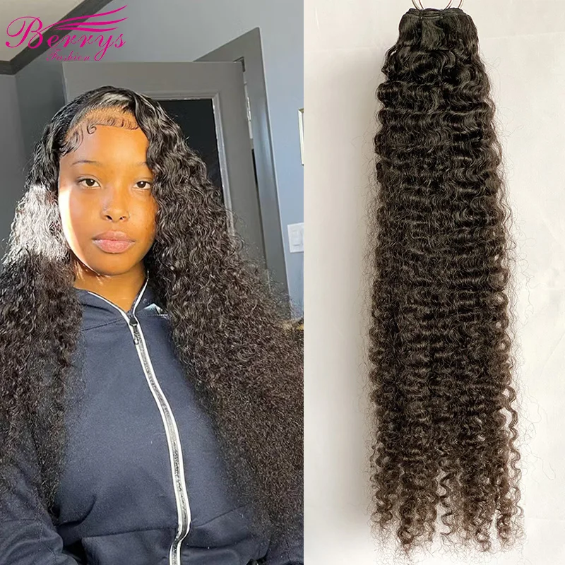 Berrys Fashion 100% Unprocessed Burmese Curly Bundles Malaysian Remy Human Hair Extensions Curly Wave Virgin Hair Bundles