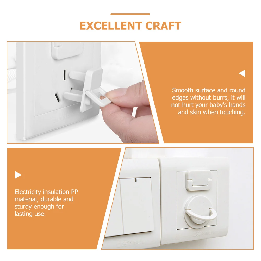 

24pcs Socket Cover Baby Safety Outlet Plug White Electrical Insulation PP Durable Smooth Edges Pet Infant Shock