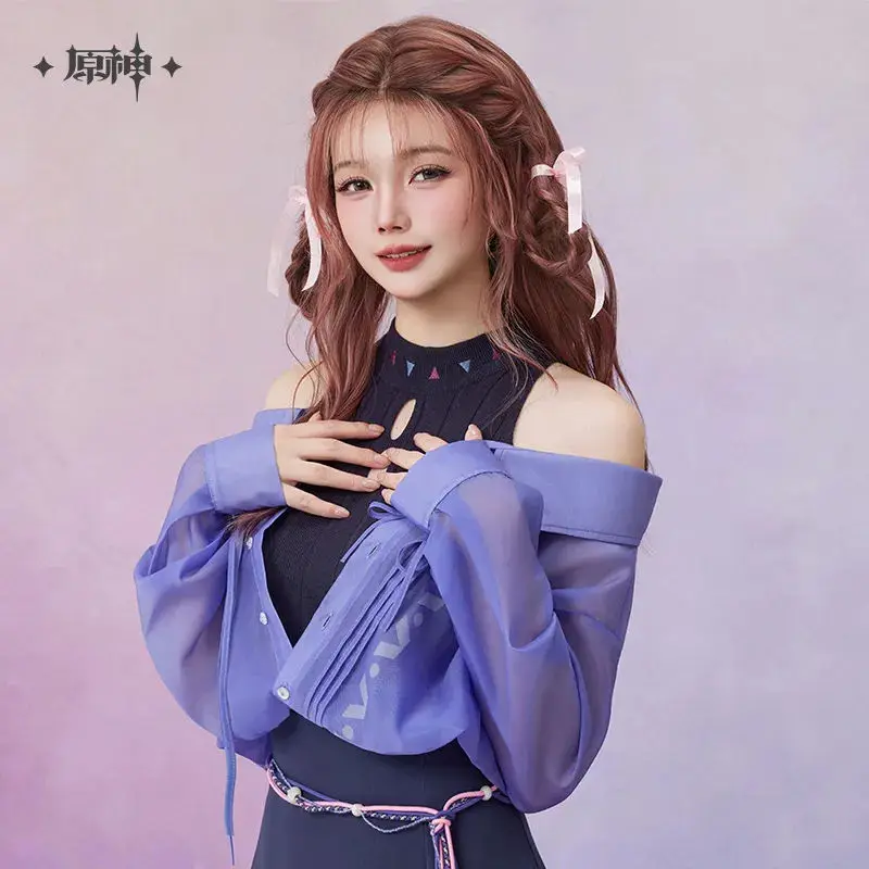 [Genuine] miHoYo Game Citlali Shirt Genshin Impact Citlali Theme Knitted Shirt Set Casual Top Clothing Sweater Cosplay Xmas Gift view 3