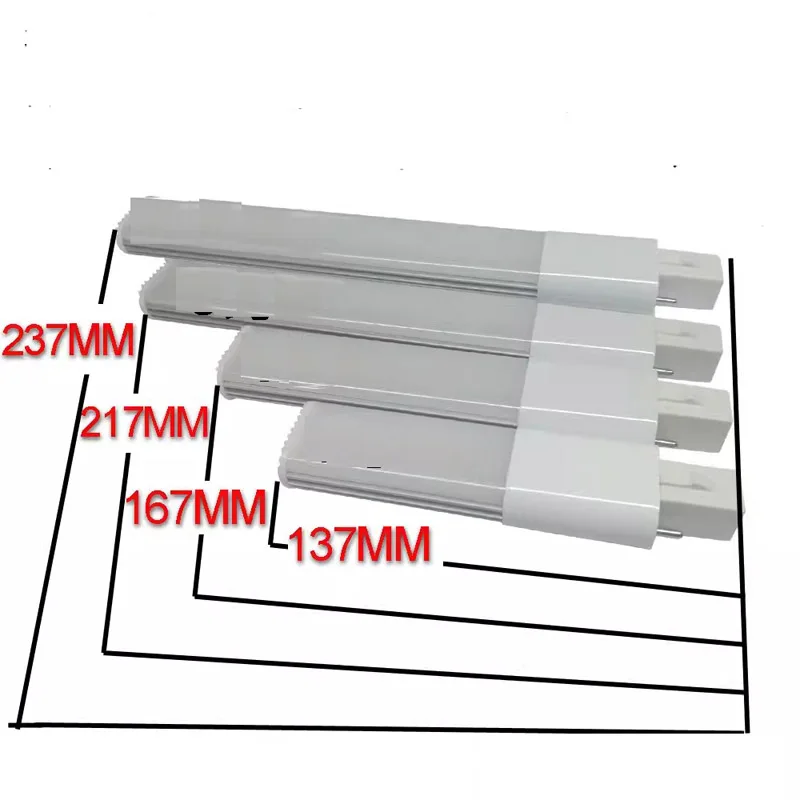 1pc G23 PL Bar Tube Light 2 pin Lamp  6w 8w 10w 167mm 210mm 237mm 3000K 4000K 6000K Reading Lamp Replace 30w Fluorescent Tube