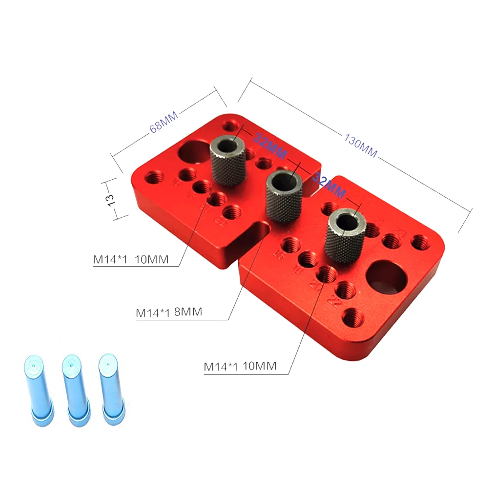 Imagem -03 - Auto Centrando Kit Guia Broca Localizador de Perfuração Madeira Dowelling Jig Vertical Pocket Hole Jig Faça Você Mesmo Ferramentas para Trabalhar Madeira 210 mm