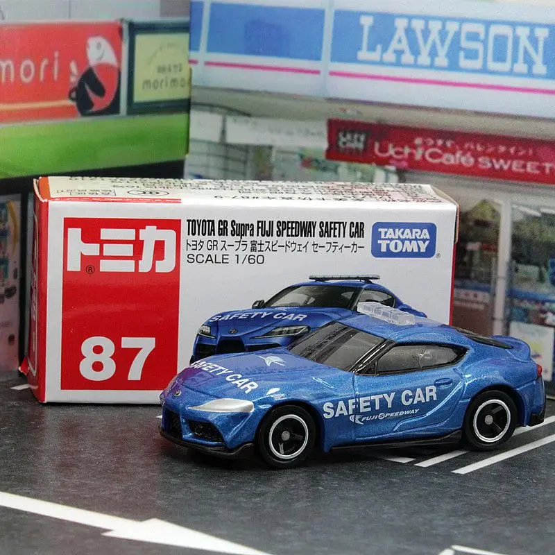 

TAKARA TOMY Tomica, имитация легкосплавного автомобиля, красный и белый ящик 87, Toyota GR Fuji, трековый автомобиль, литой металлический детский игрушечный автомобиль