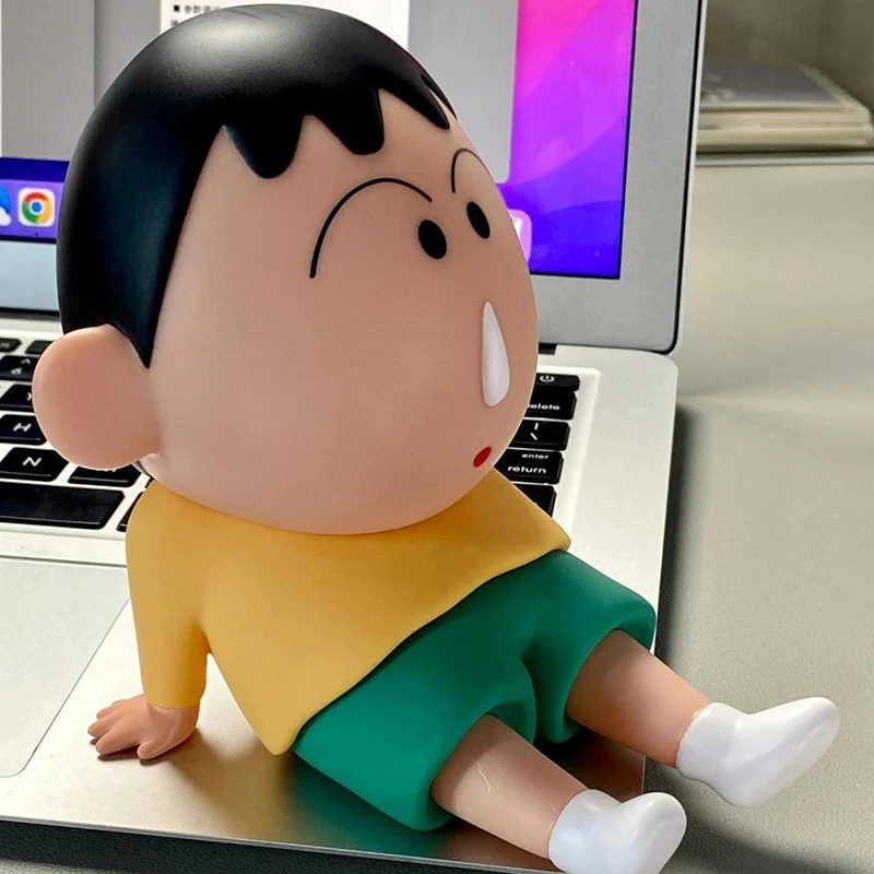 Soporte de teléfono Kawaii Crayon Shin-Chan Boochan, adornos de Anime de escritorio para ver Tv, soporte de teléfono de dibujos animados, muñeca linda, regalos para niñas