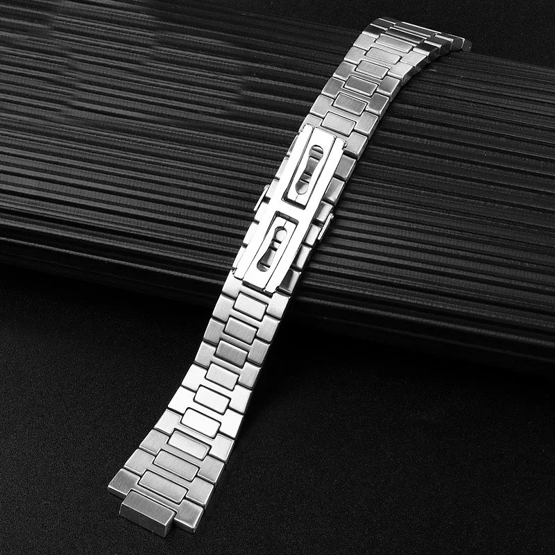 For Patek Philippe Nautilus Hand Watch Band Steel 5711 5726 Precision Steel Male Watch Chain With Raised Mouth 25-13mm Strap