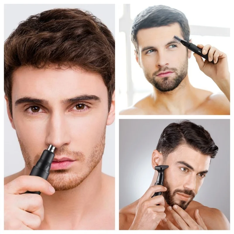 NEW XIAOMI 3 in 1 Electric Hair Trimmer for Nose Men Painless Rechargeable Sideburns Eyebrows Beard Hair Clipper Shaver view 6