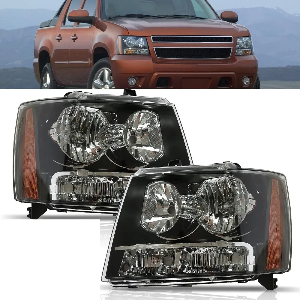 Headlight Head Light  for Chevrolet Tahoe Suburban Avalanche 2007 2008 2009 2010 2011 2012 2013 2014