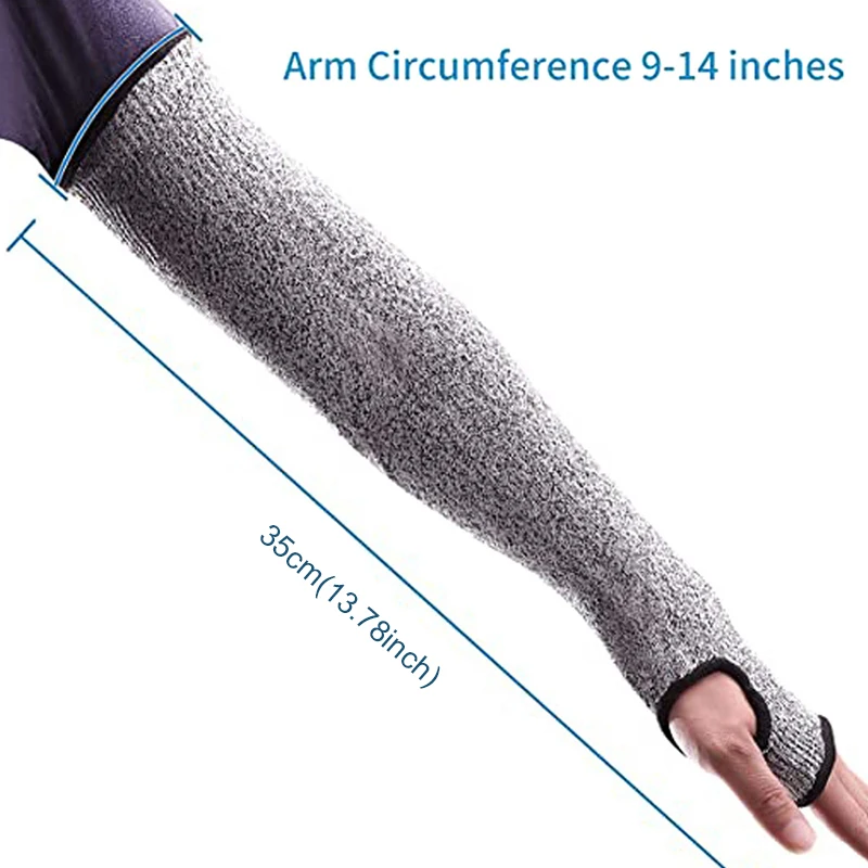 1Pc Level 5 HPPE Cut Resistant Arm Sleeve Anti-Puncture Work Protection Arm Sleeve Cover For Men Women