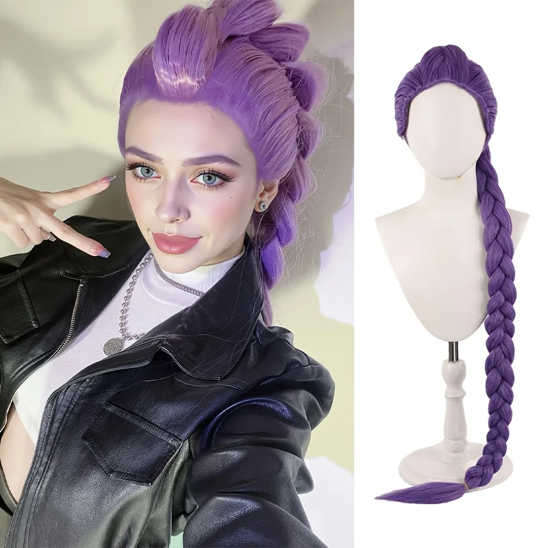 

Anime K-Pop Cosplay Wig, Heat-Resistant Synthetic Hair with Rose Net Cap for Halloween & Stage Parties (3 Styles)