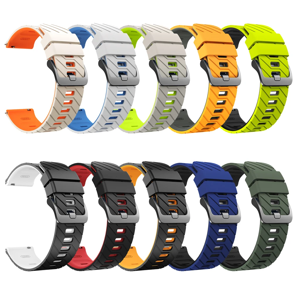 الإفراج السريع 22 مللي متر اثنين لهجة سيليكون حزام ل Garmin Forerunner 570 47 مللي متر 265 255 الموسيقى/Venu 4 3 2 45 مللي متر الرياضة حزام الساعات سوار