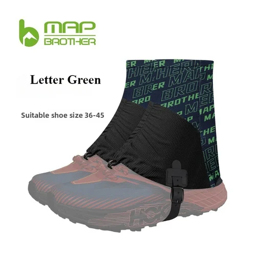MAP BROTHER Outdoor F1001 Polainas altas para correr, cubrezapatos protectores a prueba de arena para triatlón, maratón, senderismo, reflectantes