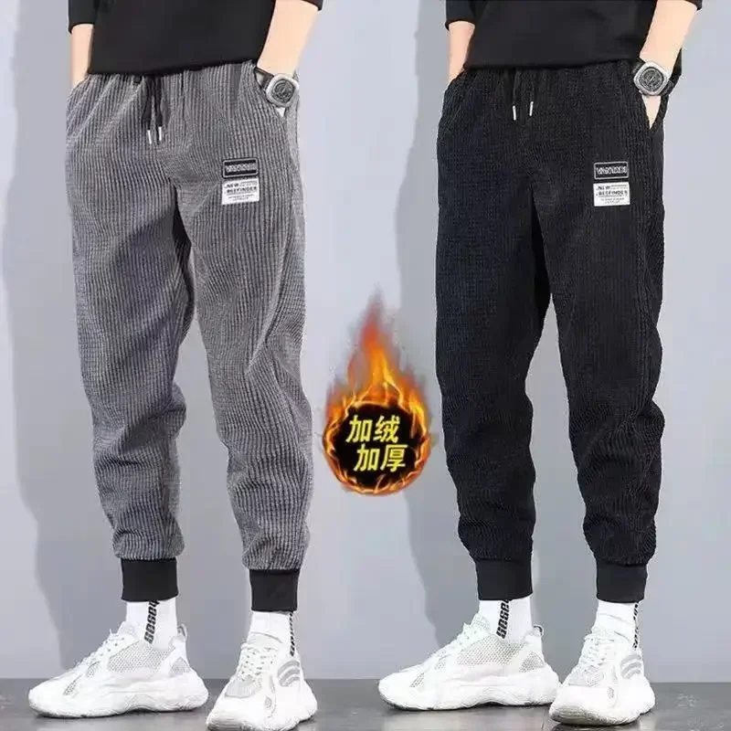 

Outdoor 2023 Men's Autumn and Winter Velvet Pants Men's Corduroy New Men's Casual Pants Trousers Trousers Sports Dropship