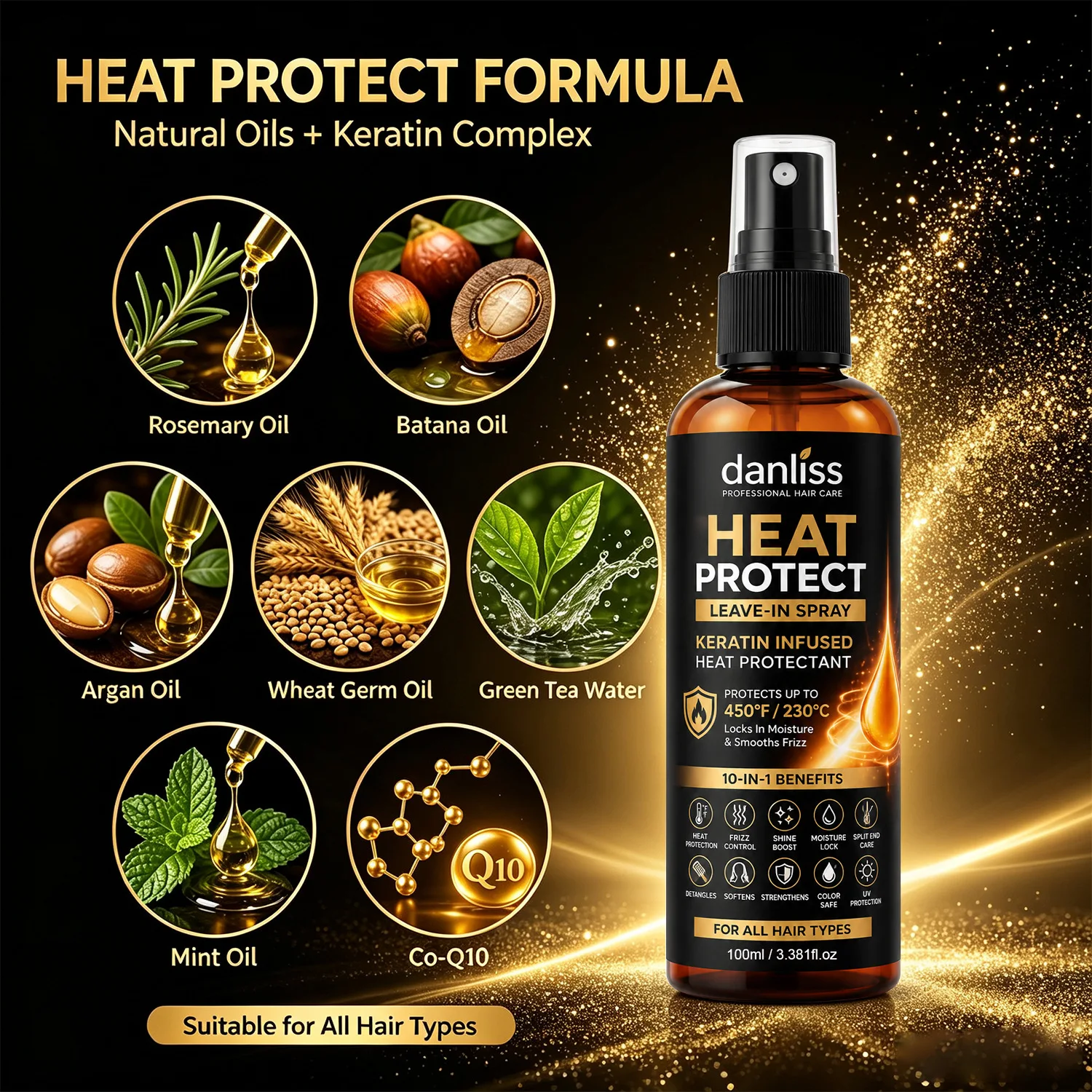 Keratin Heat Protect Leave-In - Hair Care Heat Protectant review and price