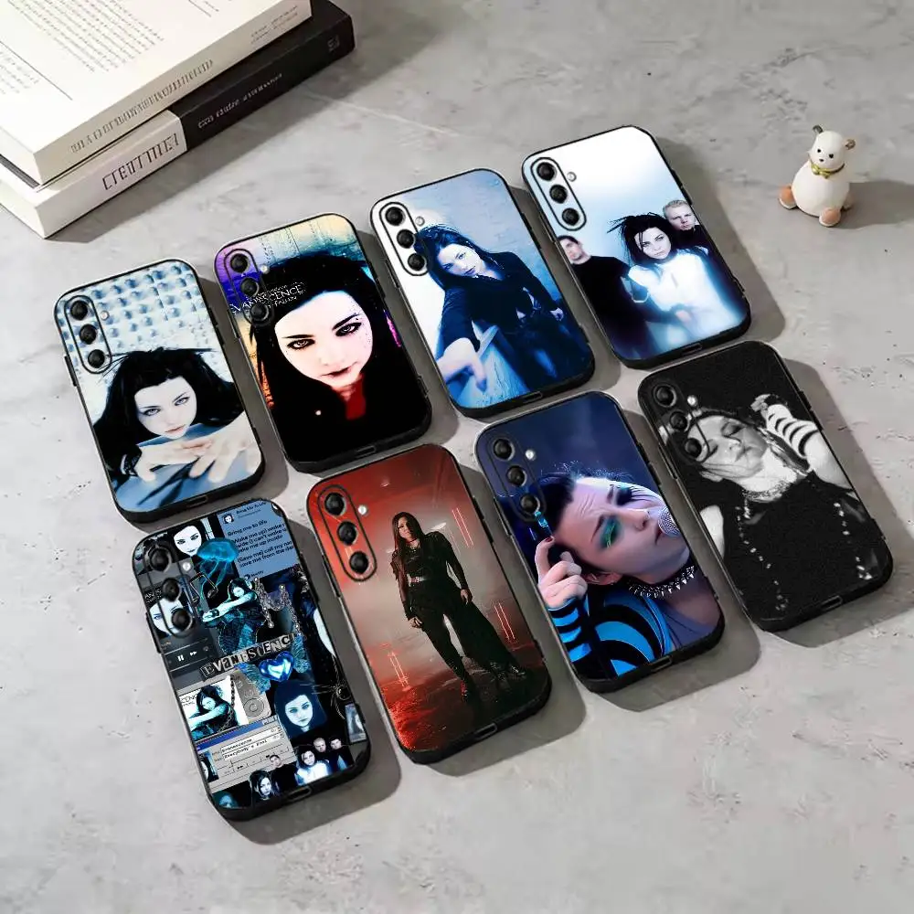 E-Evanescence Fallen A-Amy Lee Phone Case For Samsung Galaxy A73,A72,A71,A70,A53,A52,A51,Others Soft Black Cover
