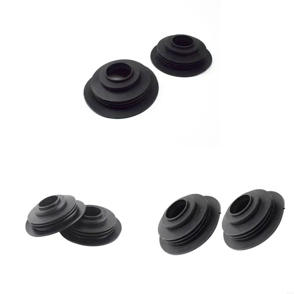 F1CF Rubber Headlight Dust Cover for Fan Type Double LED Lights Heat Resistant 1 Pair