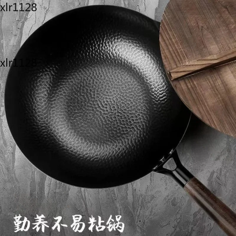 Handmade Forged Iron Wok Non-Stick Uncoated Frying Pan For Induction Cooker Gas Stove