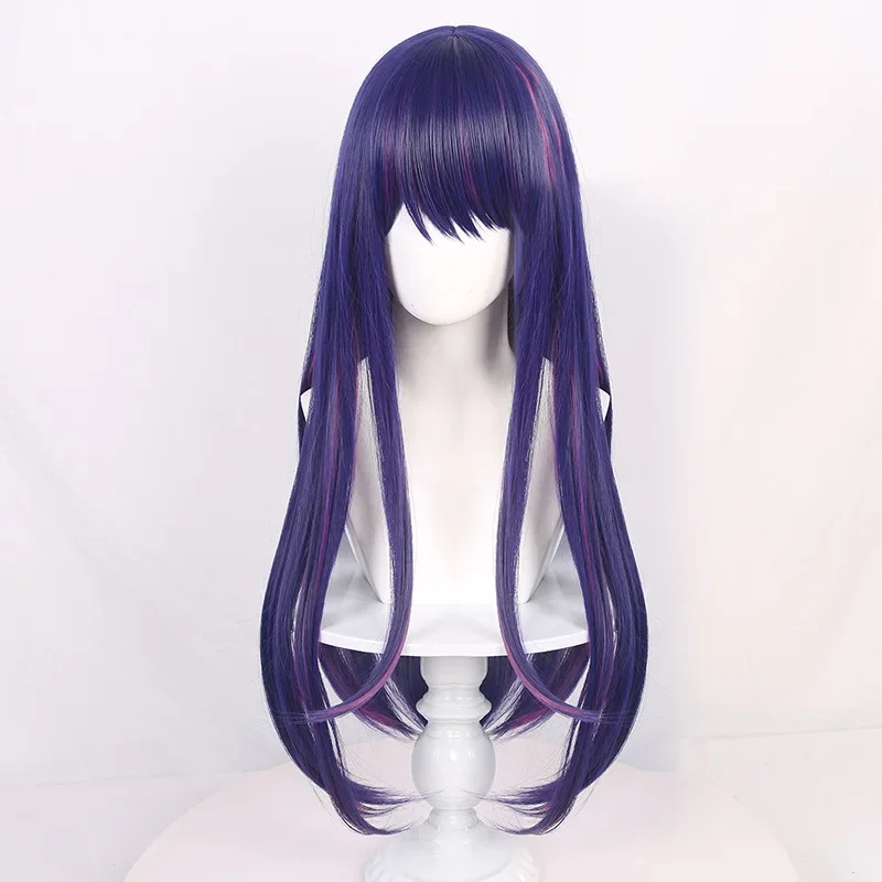 أنيمي أوشي نو كو هوشينو Ai الأرجواني شعر مستعار تأثيري أغطية الرأس فتاة لوليتا ذيل حصان مقاومة للحرارة بيروكات صناعية اكسسوارات الشعر #3