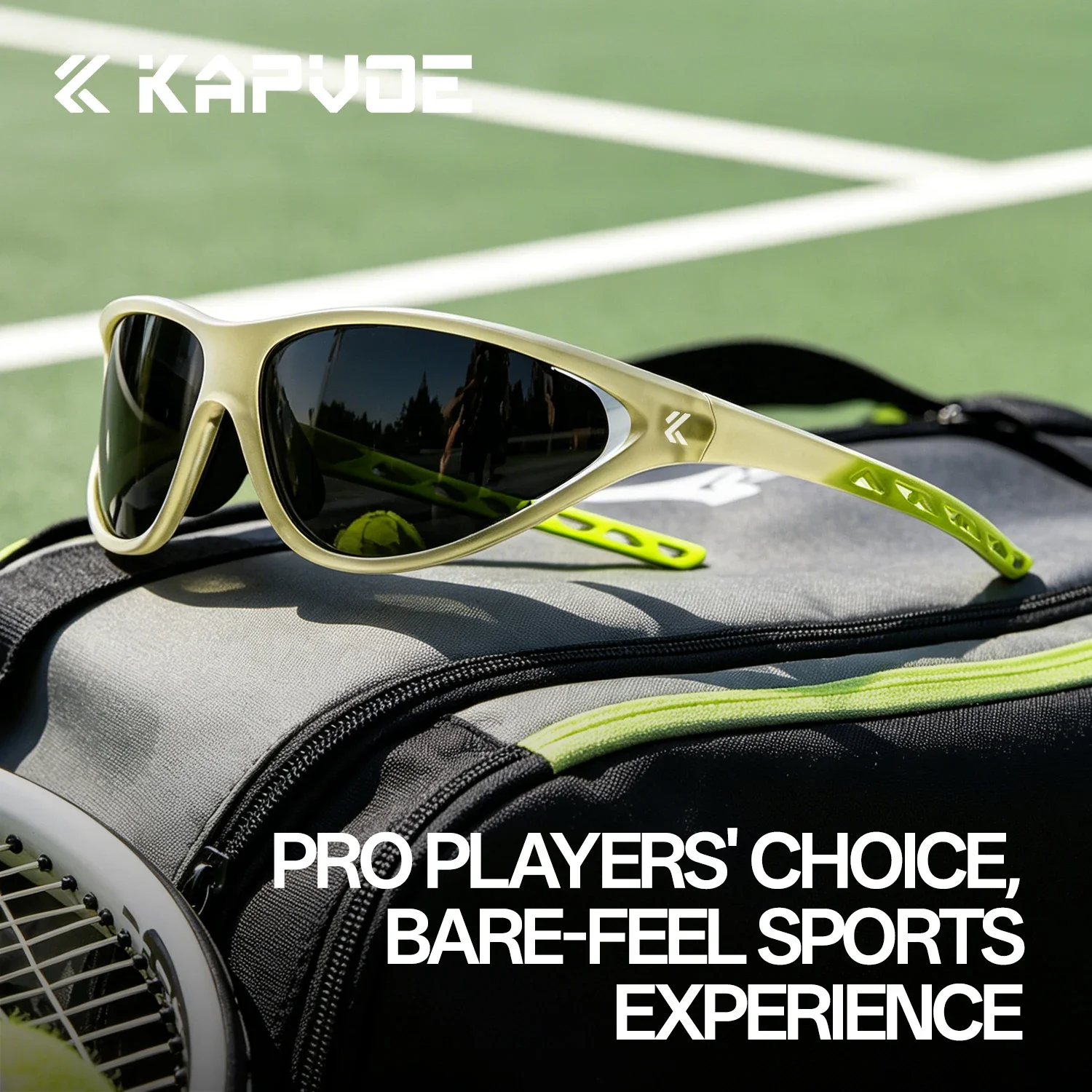 Kapvoe UV400 Fashion Retro Cycling Sunglasses Men Women Cycling Glasses Mountain Hiking Eyewear Sports Tennis Pickleball Goggles
