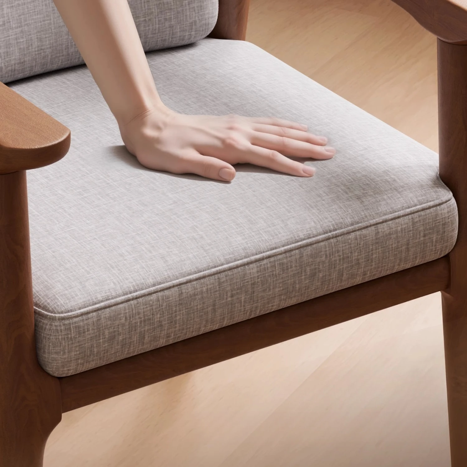 Living Room Furniture Solid Wood Dining Chair Household Learn with Armrests Backrest Chair Office Soft Seats Coffee Chair