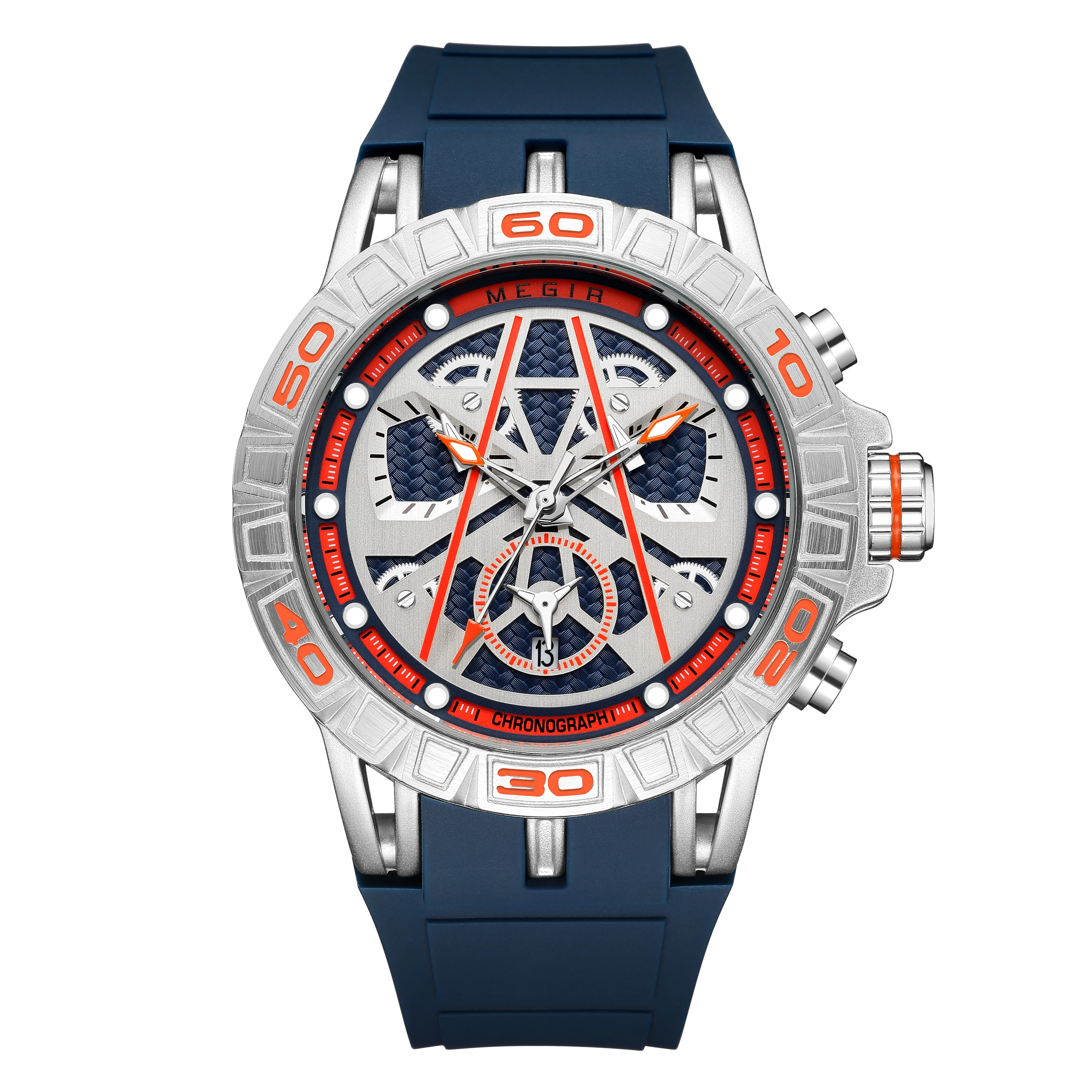 

Waterproof Silicone Chronograph Sport Watches Reloj Montre Relojes Hombre Luxury Quartz Watch