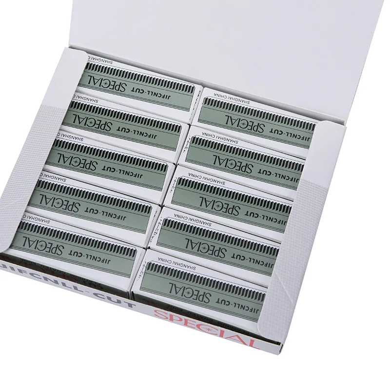 100/50/10 pçs descartável sobrancelha trimmer lâmina navalha de aço inoxidável sobrancelha lâmina faca para maquiagem permanente