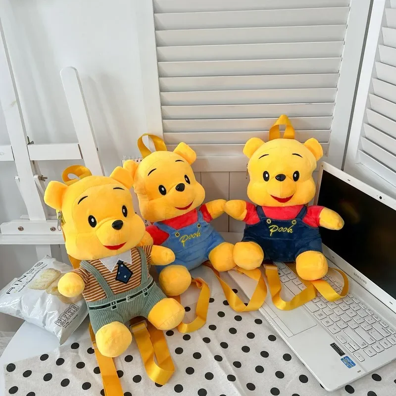 Disney monos Winnie The Pooh Mochila De muñeco de peluche para niños, pequeña capacidad, Linda mochila de dibujos animados, regalo diario para niños