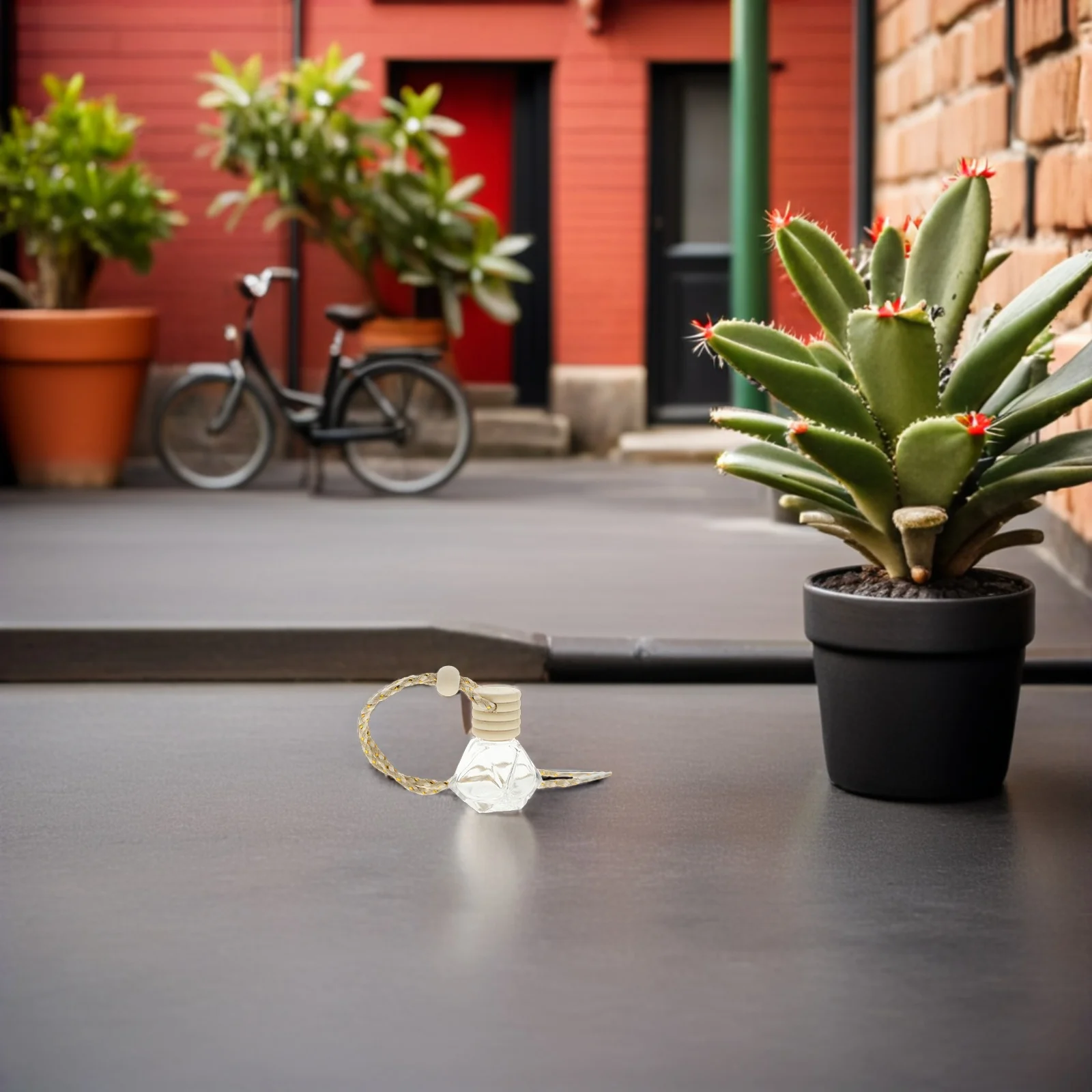 

5Pcs Car Aroma Bottles Transparent Perfume Bottles Hanging Decorative Diffusers Compact Reusable Car Air Freshener Accessories