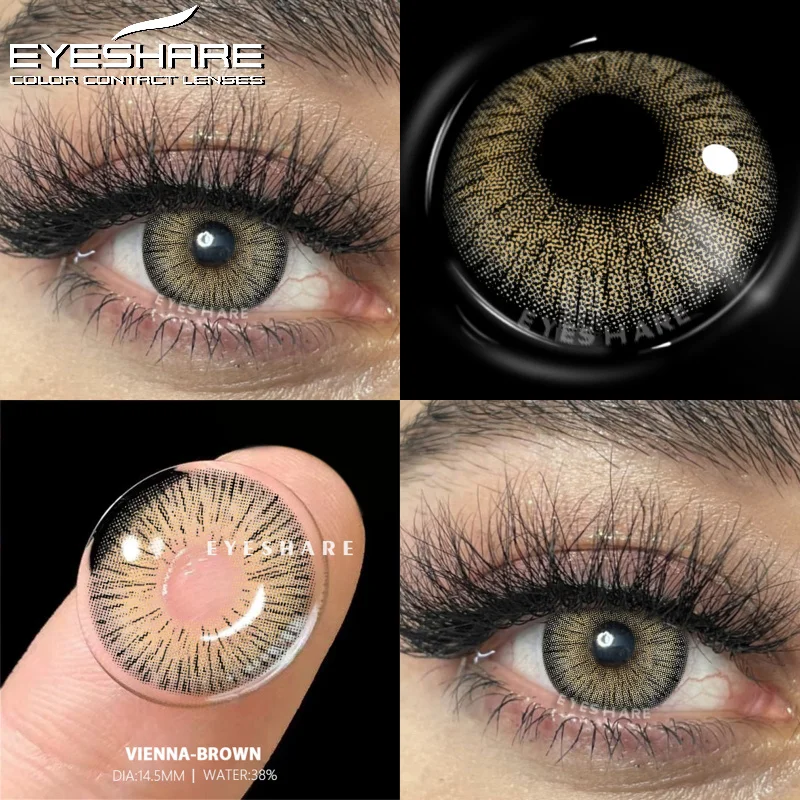 EYESHARE Natural Colored Eye Lenses 1pair Gray Pupils Lenses Blue Contact Lenses Brown Contacts Yearly Cosmetic Green Eye Lens