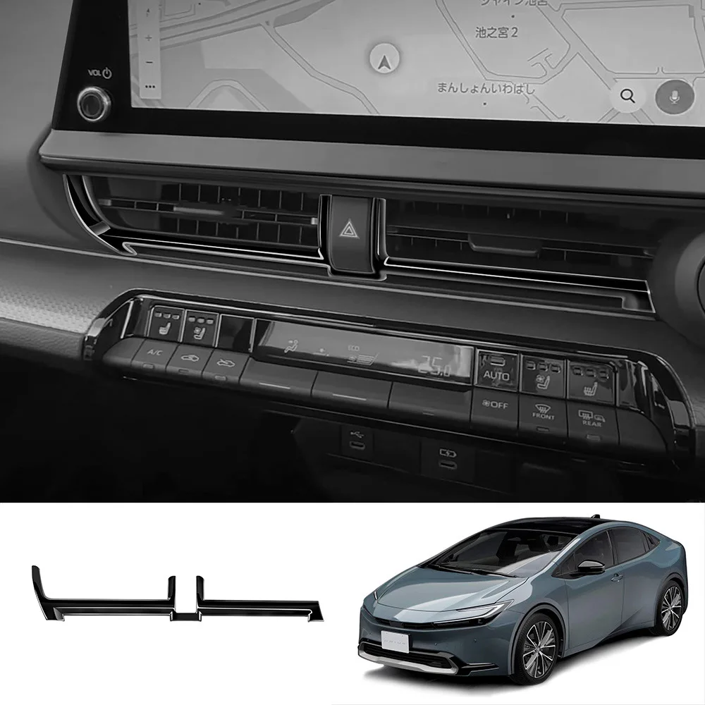 

Car Dashboard Central Console Air Vent Trim Strip ABS Sticker For Toyota PRIUS 60 2023 Interior Accessory