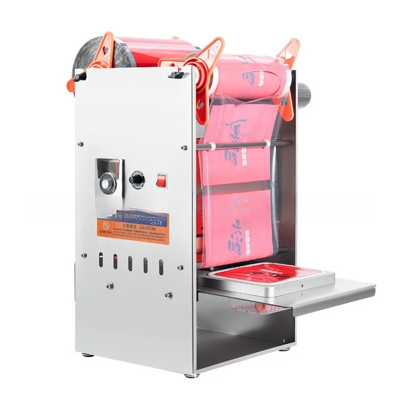 

takeaway packing box sealing machine, milk tea cup sealing machine, box sealing equipment