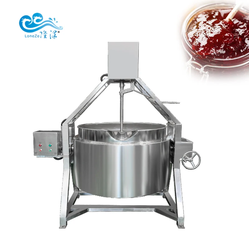 600L التلقائي الصناعية المربى صلصة لصق الكواكب اثارة وعاء الطبخ خلاط مزدوج سترة غلاية مع خلاط/المحرض