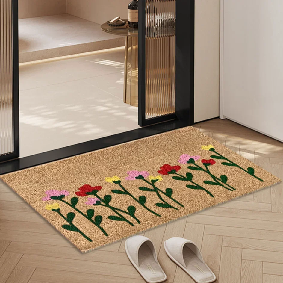 Foot Mat Summer Holiday Welcome Mat Doormat Indoor Outdoor Rug Non Slip Absorbent Floor Carpet Home Kitchen Bathroom Porch Rug