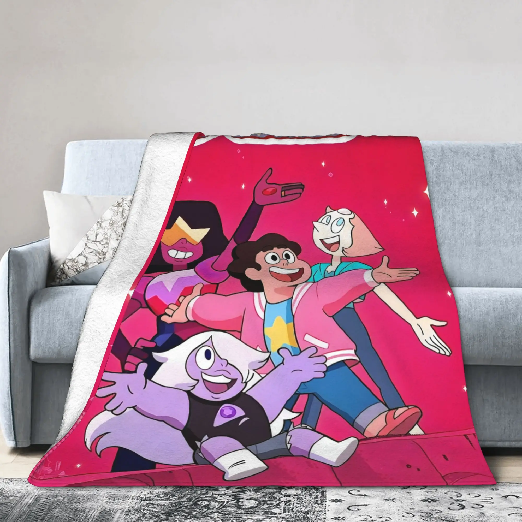 Custom Steven Universe Blanket 3D Printed Soft Flannel Fleece Children Gift Cartoon Throw Blankets for Home Bedding Sofa Quilt