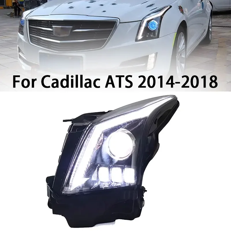 

Car Front headlight For Cadillac ATS ATS-L 2014-2017 Car Lamps Assembly Day Running Light DRL Turn Signal Lens