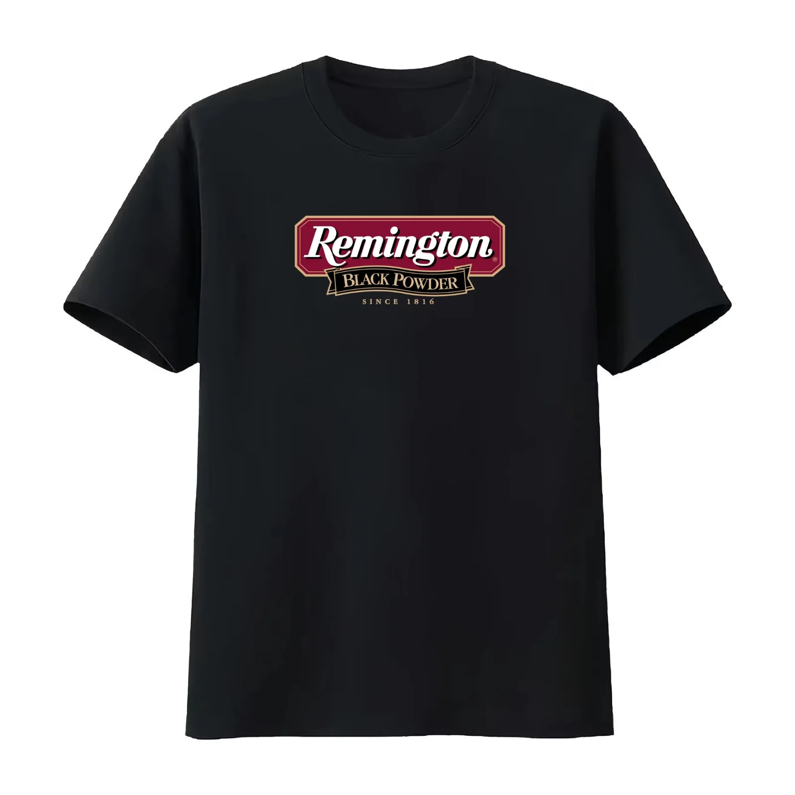 REMINGTON BLACK POWDER T-Shirt Summer Casual Cotton Tee Oversized Streetwear Tops Vintage Graphic Print Unisex Men Women