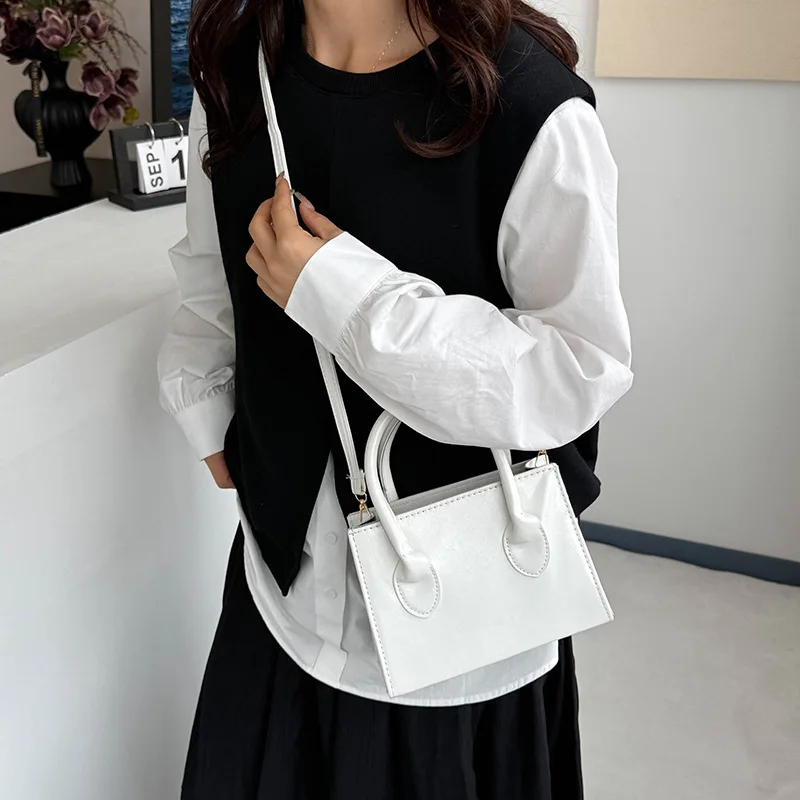 

New Fashion Textured Small Square Bag - Retro Casual Handbag, Artistic Trendy Women's Shoulder Crossbody (For Export)