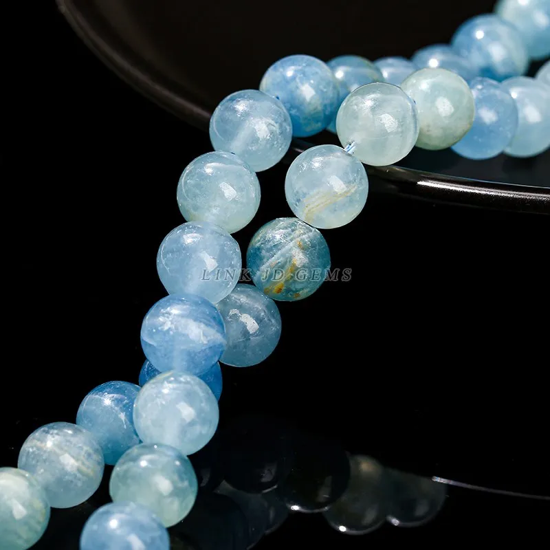 5A Natural Stone Blue Calcite Beads 6 8 10mm Pick Size Fine Gemstone Bead For Jewelry Making Diy Necklace Bracelet Accessory