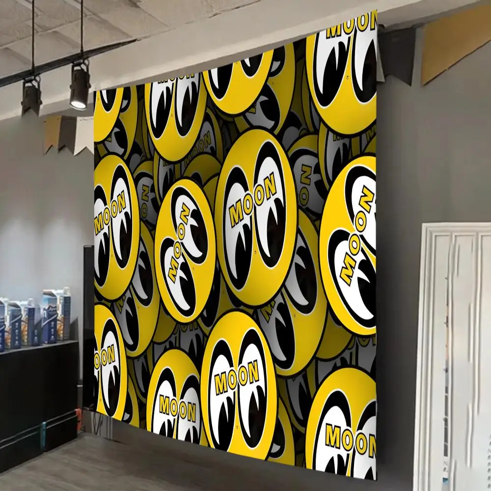 Classic M-Mooneyes Game Flags Wall Hanging Banner for Bedroom, Living Room, Home Decor, Decorative Fabric Tapestry