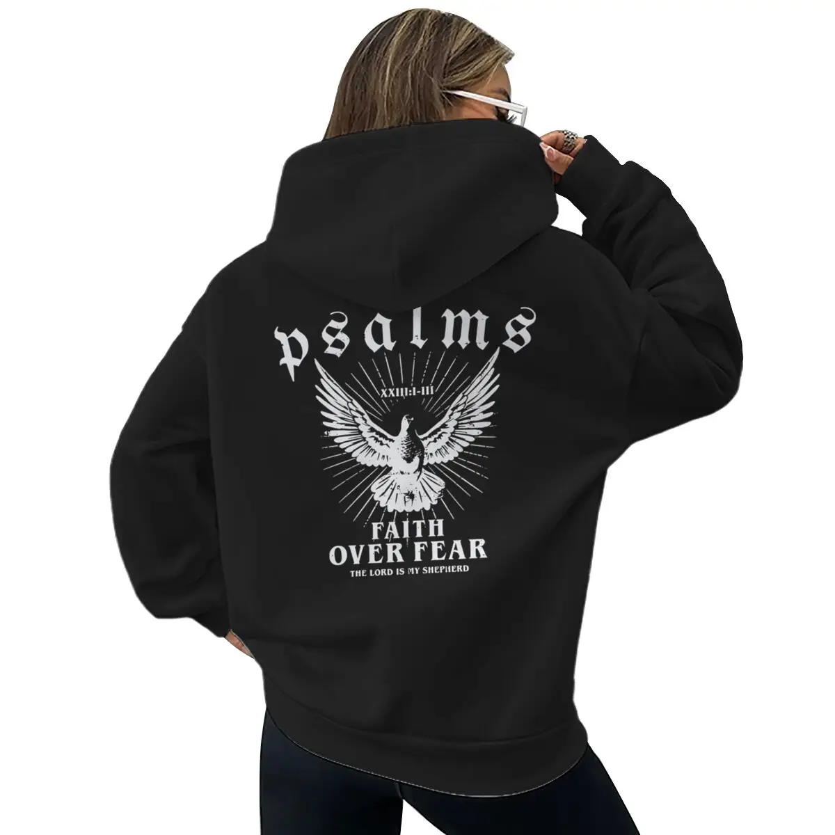 

Faith Over Fear Print Men's Clothing Casual Jesus Hoodie Long Sleeve Spring Autumn Christianity Bible Verses Versatile Hoodies