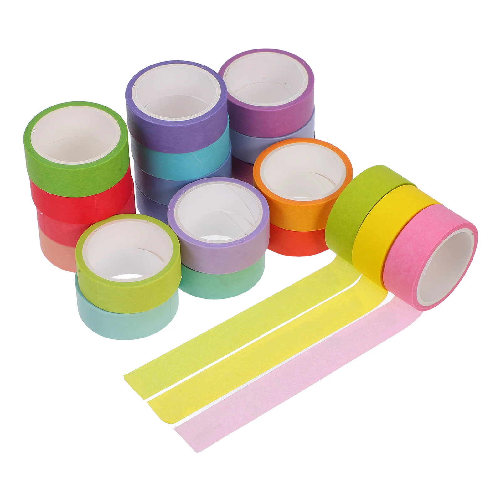 20 Rolls Glue Tape Washi Craft Materials Artists Christmas Decorate Bulk for Journaling Holiday