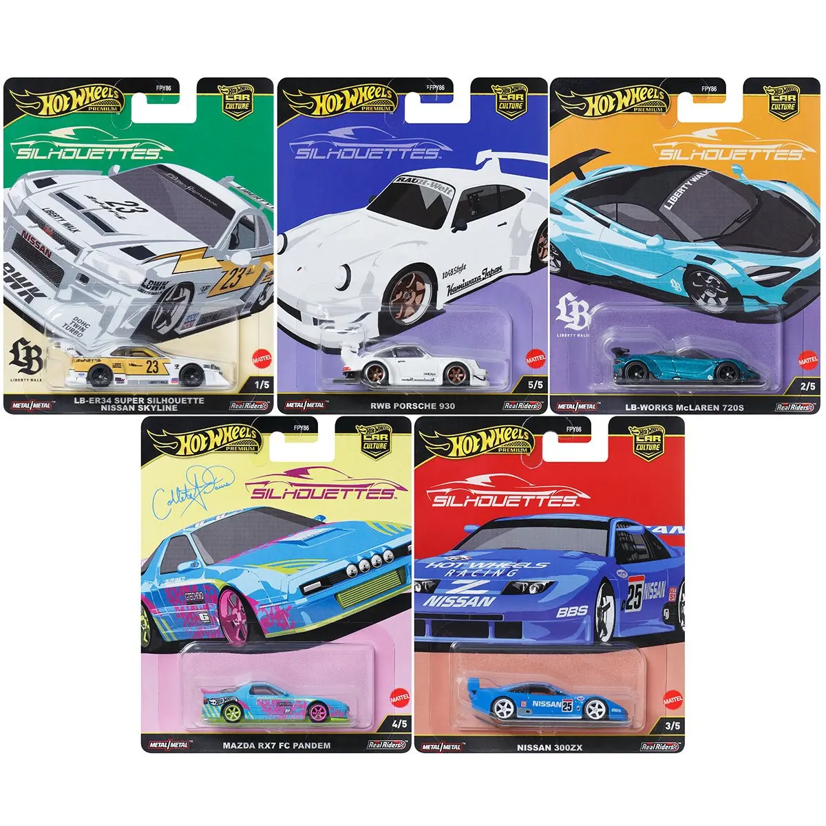 

Коллекция литых моделей автомобилей Hot Wheels Silhouettes 1/64 FPY86-9C1G