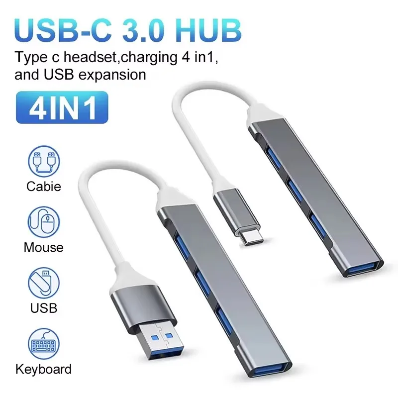 1/2/3/4pcs UsB Hub UsB 3.0 Splitter 4-in-1 UsB Adapter UsB 3.0 Docking Station for Laptops and Other Devices with USB Port