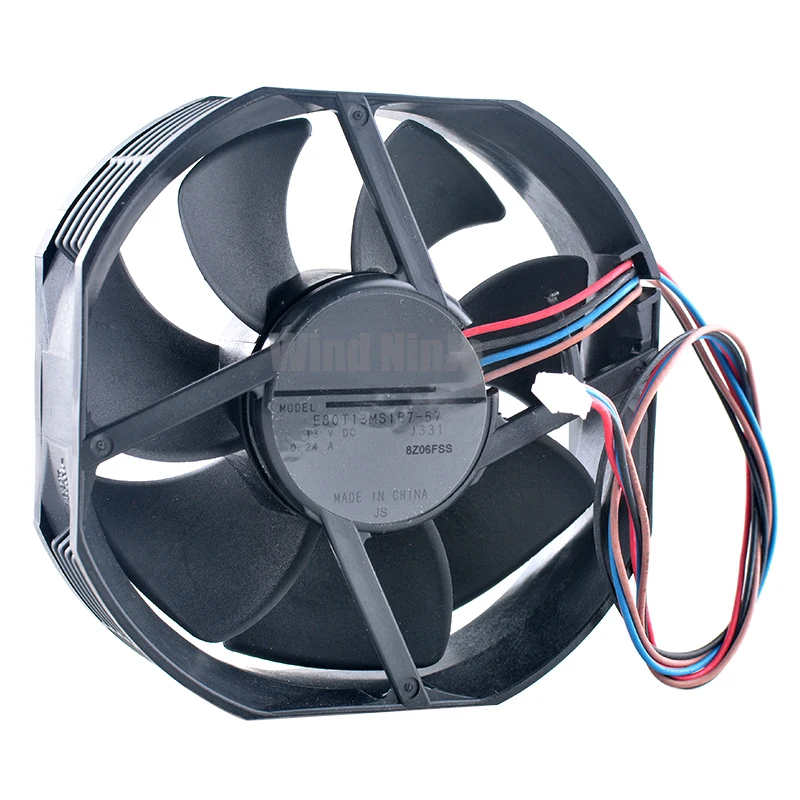 

E80T13MS1B7-57 8cm 80mm fan 80x80x25mm DC13V 0.24A 4pin Circular cooling fan for EB-C2040XN C2080XN C745WN projector chassis CPU