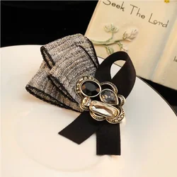 i-Remiel Korean Fashion New Small Rhinestone Brooch Vintage Fabric Joker Temperament Brooches Shirt Collar Clothing Accessories