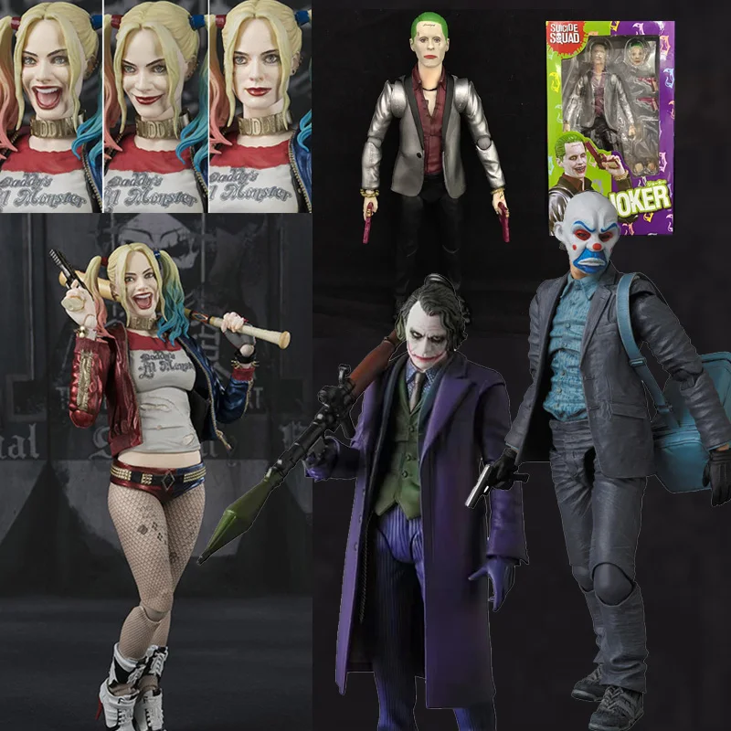 SHF Harley Quinn Action Figure Disney Mafex 051 015 Joker Heath Ledger The Dark Knight Collectible Toy Christmas Halloween Gift