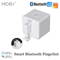 MOES Smart New Bluetooth Fingerbot Button Pusher White and Black Tuya work with Smart Life App Voice Control via Alexa Need Hub