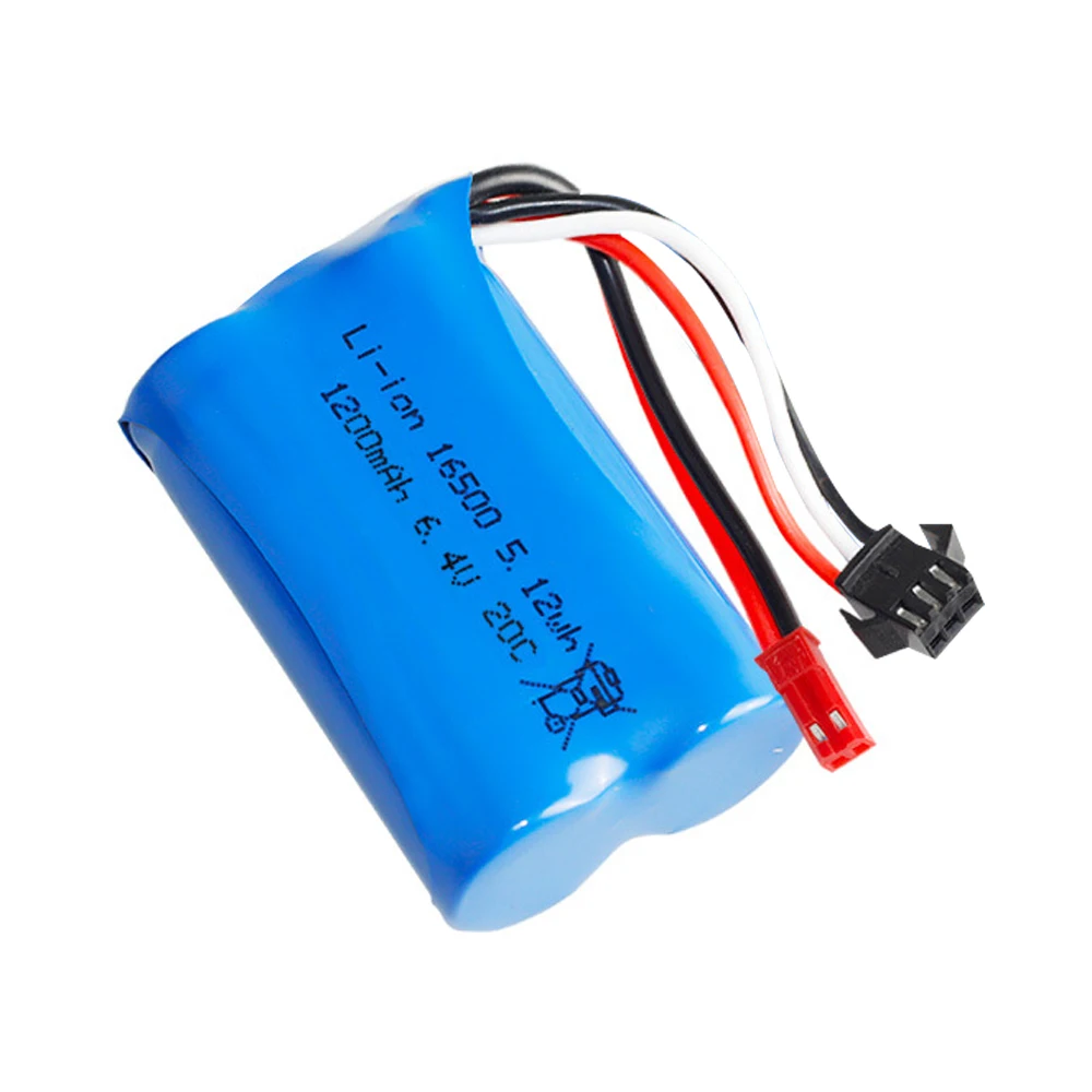 6.4V 1200mah 16500 Li-ion Battery for wltoys L959 18628 18629 18428 18429 Remote Control toys Car Boat Trucks Spare Parts