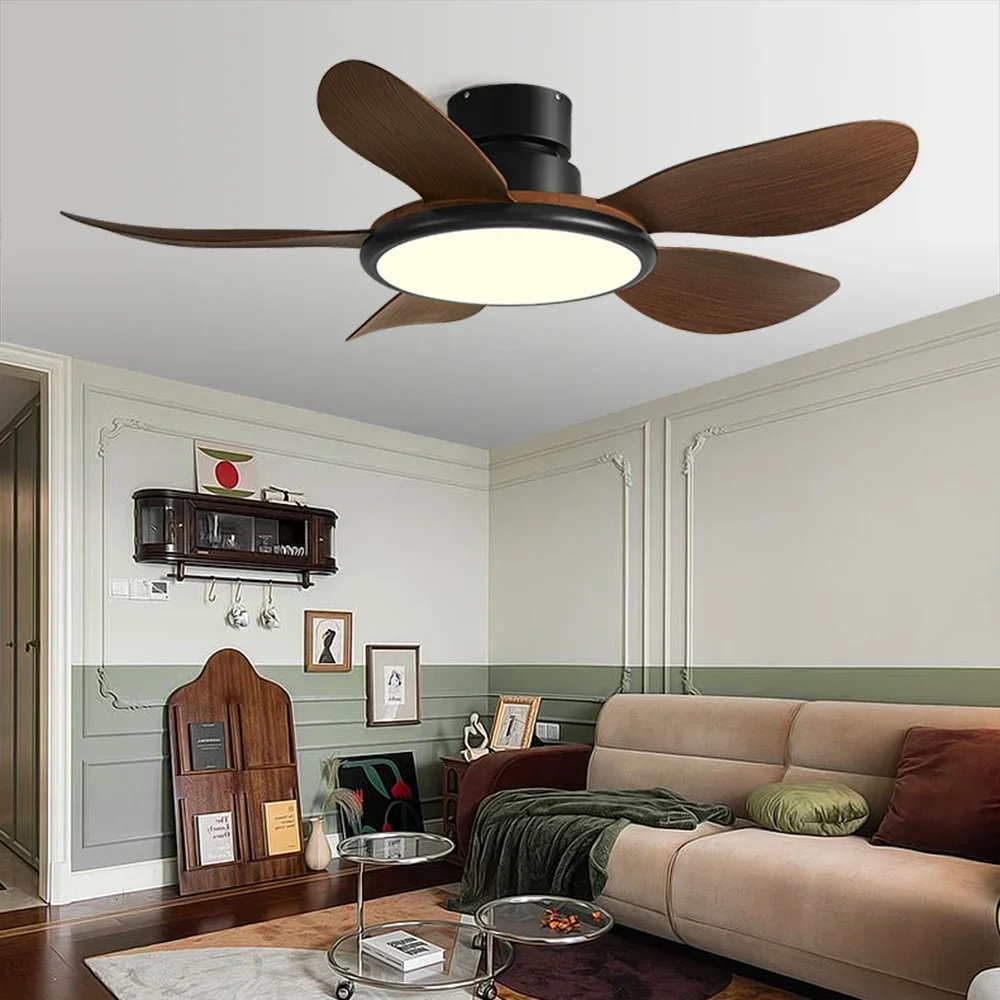 

Minimalistic Contemporary Ceiling Fan with Remote Control and wall Control - Energy Efficient LED Light, Perfect for Any Room