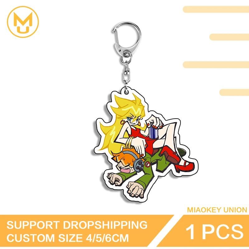 Lovely Panty Anarchy Colorful Playful Anime Character Funny Sunscreen Double Sided Key Chains Premium Fancy Anime Decorations